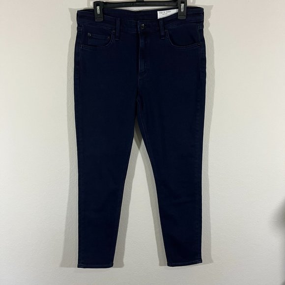 Rag & Bone Cate Mid-Rise Ankle Skinny Jeans Size 31 Dark wash Denim - Picture 2 of 13